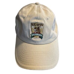US Open Golf Hat Cap Oakmont 2007 107th USGA Member Adjustable Tan